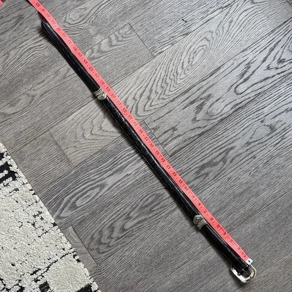 🌼BRIGHTON🌼 Marcus Mixed Metal Reversible Black and Brown Leather Belt, Size M 30 - Picture 15 of 16